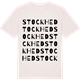 Vintage White t-shirt med Stockhed ordlek t-shirt