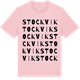 Pink Cotton t-shirt med Stockvik ordlek t-shirt
