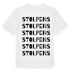 Stolpens ordlek t-shirt – ekologisk bomull t-shirt från Pinshirt