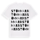 White t-shirt med Stömmarn ordlek t-shirt