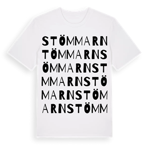Stömmarn ordlek t-shirt – ekologisk bomull t-shirt från Pinshirt