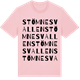 Pink Cotton t-shirt med Stömnesvallen ordlek t-shirt