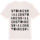 Vintage White t-shirt med Stömnesvallen ordlek t-shirt