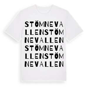 Stömnevallen ordlek t-shirt – ekologisk bomull t-shirt från Pinshirt