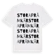 White t-shirt med Stora Pråmkär ordlek t-shirt