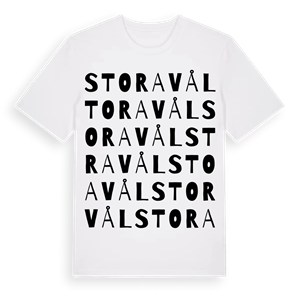 Stora Vål ordlek t-shirt – ekologisk bomull t-shirt från Pinshirt