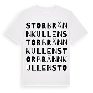 Storbrännkullen ordlek t-shirt – ekologisk bomull t-shirt från Pinshirt