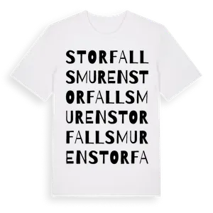 Storfallsmuren ordlek t-shirt – ekologisk bomull t-shirt från Pinshirt