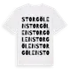 White t-shirt med Storgölen ordlek t-shirt