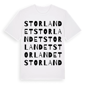 Storlandet ordlek t-shirt – ekologisk bomull t-shirt från Pinshirt