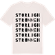 Vintage White t-shirt med Storlugnströmmen ordlek t-shirt