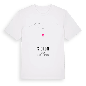 Storön karta t-shirt – ekologisk bomull t-shirt från Pinshirt