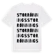 White t-shirt med Storrönnings ordlek t-shirt
