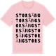 Pink Cotton t-shirt med Storsäng ordlek t-shirt