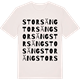 Vintage White t-shirt med Storsäng ordlek t-shirt