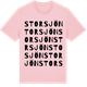 Pink Cotton t-shirt med Storsjön ordlek t-shirt