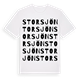 White t-shirt med Storsjön ordlek t-shirt