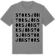 Mid Heather Gray t-shirt med Storsjön ordlek t-shirt