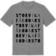 Mid Heather Gray t-shirt med Storvika fäbodar ordlek t-shirt