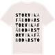 Vintage White t-shirt med Storvika fäbodar ordlek t-shirt