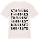 Vintage White t-shirt med Stråmurs fäbodar ordlek t-shirt