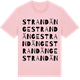 Pink Cotton t-shirt med Strandänge ordlek t-shirt