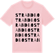Pink Cotton t-shirt med Strandbo ordlek t-shirt