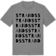 Mid Heather Gray t-shirt med Strands ordlek t-shirt