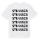 White t-shirt med Strannen ordlek t-shirt