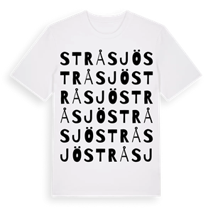 Stråsjö ordlek t-shirt – ekologisk bomull t-shirt från Pinshirt