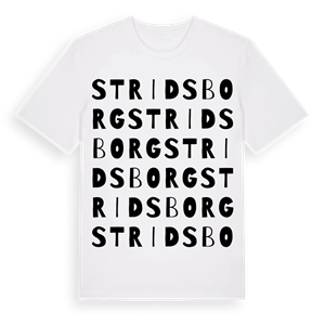Stridsborg ordlek t-shirt – ekologisk bomull t-shirt från Pinshirt