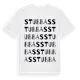 White t-shirt med Stubbas ordlek t-shirt