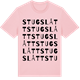 Pink Cotton t-shirt med Stugslått ordlek t-shirt
