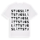 White t-shirt med Stugslått ordlek t-shirt