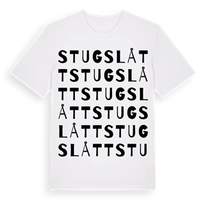 Stugslått ordlek t-shirt – ekologisk bomull t-shirt från Pinshirt