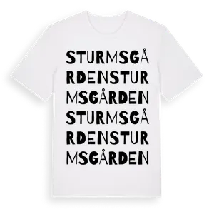 Sturmsgården ordlek t-shirt – ekologisk bomull t-shirt från Pinshirt