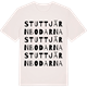 Vintage White t-shirt med Stuttjärnbodarna ordlek t-shirt