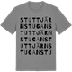 Mid Heather Gray t-shirt med Stuttjärnstugan ordlek t-shirt