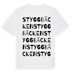 Styggbäcken ordlek t-shirt – ekologisk bomull t-shirt från Pinshirt