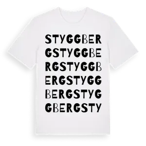 Styggberg ordlek t-shirt – ekologisk bomull t-shirt från Pinshirt