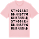 Pink Cotton t-shirt med Styggbrännan ordlek t-shirt
