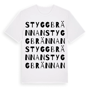Styggbrännan ordlek t-shirt – ekologisk bomull t-shirt från Pinshirt
