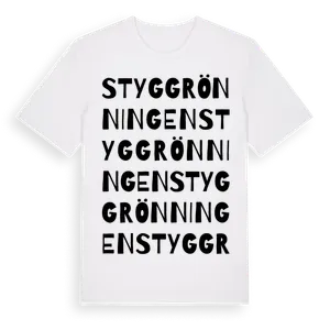 Styggrönningen ordlek t-shirt – ekologisk bomull t-shirt från Pinshirt