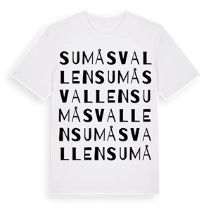 Sumåsvallen ordlek t-shirt – ekologisk bomull t-shirt från Pinshirt