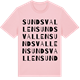 Pink Cotton t-shirt med Sundsvallen ordlek t-shirt