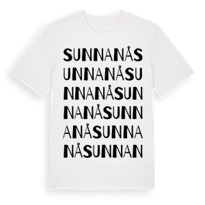 Sunnanå ordlek t-shirt – ekologisk bomull t-shirt från Pinshirt