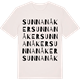 Vintage White t-shirt med Sunnanåker ordlek t-shirt