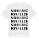 White t-shirt med Sunnanhedsvallen ordlek t-shirt