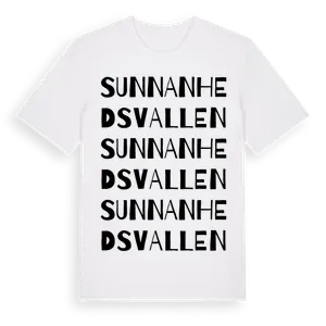 Sunnanhedsvallen ordlek t-shirt – ekologisk bomull t-shirt från Pinshirt