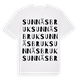 White t-shirt med Sunnäsbruk ordlek t-shirt